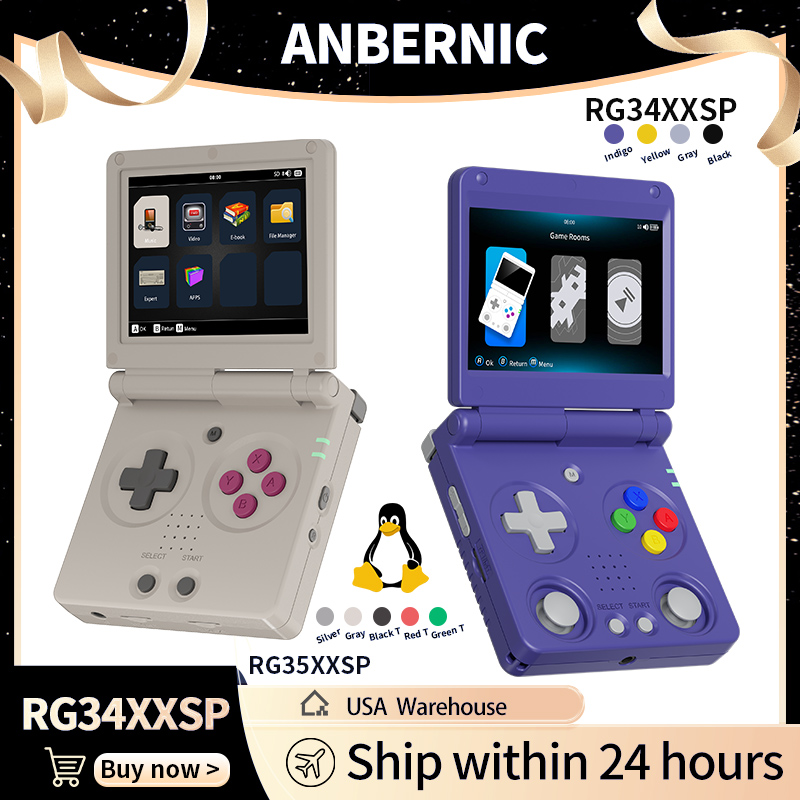Retro Gaming Aesthetic - Anbernic RG34XXSP RG35XXSP Flip Handheld Game