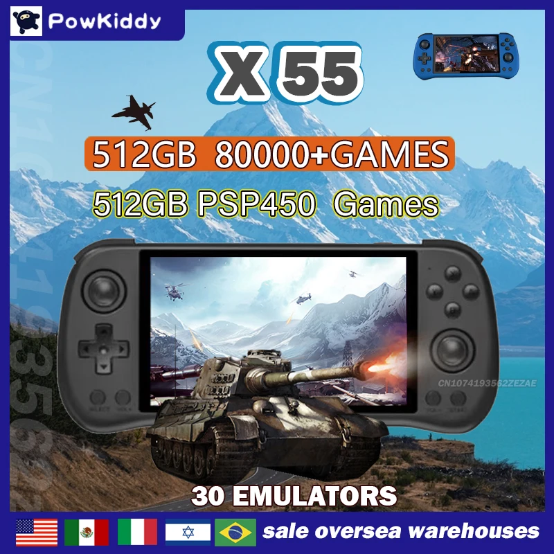 Retro Gaming Aesthetic - 80000 Games 512G POWKIDDY X55 5.5