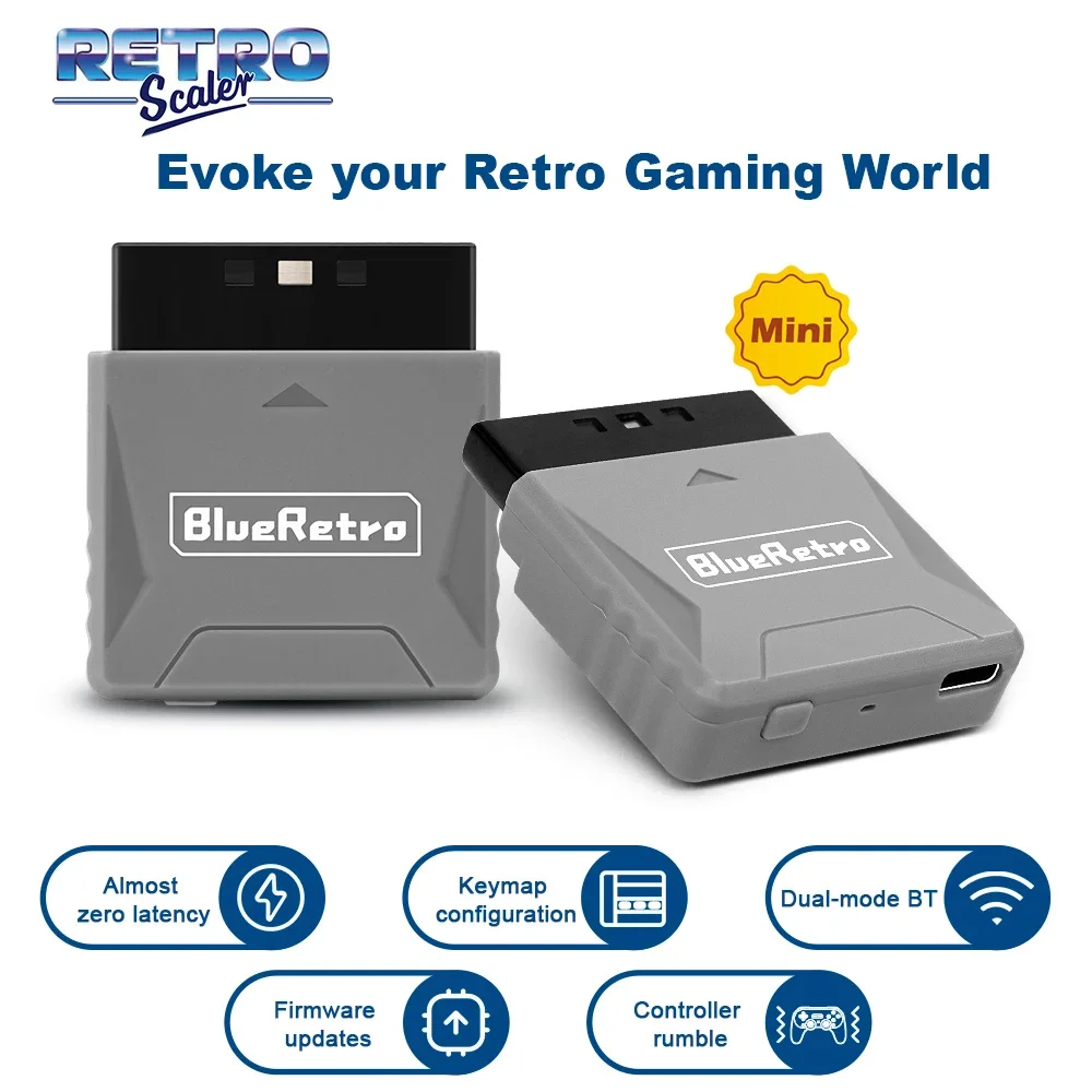 Retro Gaming Upscaler - RetroScaler Mini Blueretro Ontvanger Adapter voor