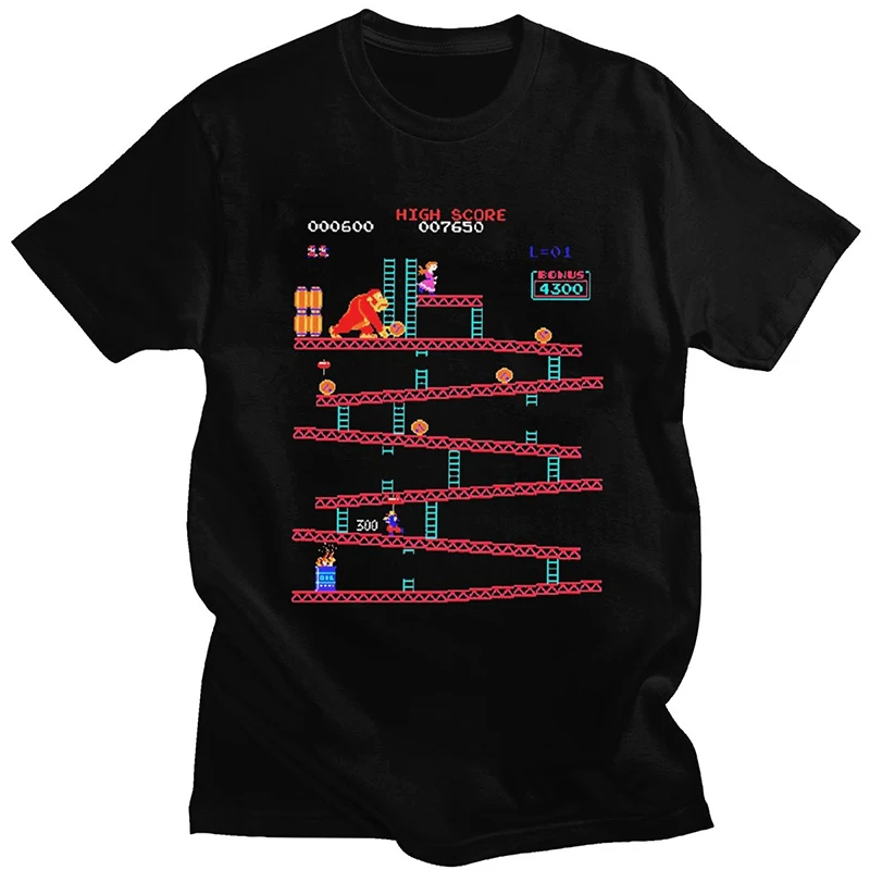 Retro Gaming Aesthetic - Grappige Donkey Kong T-shirt Mannen Arcade