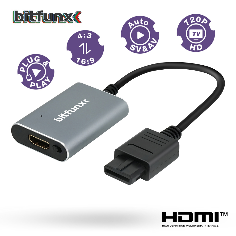 Retro Gaming Upscaler - Bitfunx 720P HDMI ™ Adapter S-video