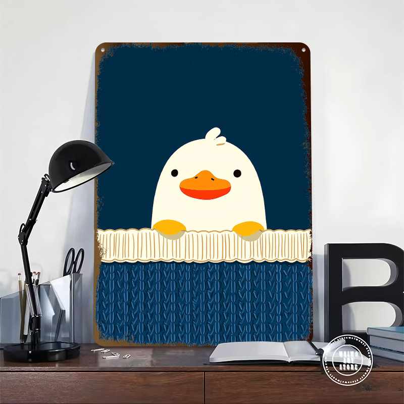 Schattige eend op een blauwe a - Background Retro Gaming recensie en prijs