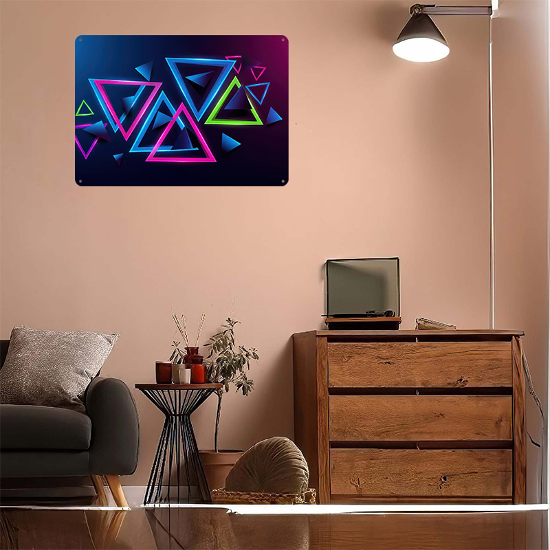 Neon driehoeken abstracte acht - Background Retro Gaming recensie en prijs